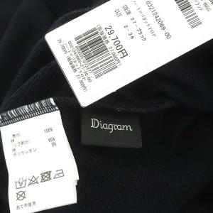 Diagram GRACE CONTINENTAL 21SS ハートロゴカットソー スウェット 長袖 ボートネック ビジュー 36 ネイビー ホワイト