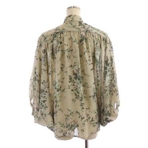 CLANE 20SS OLD FLOWER BALLOON TOPS ブラウス シャツ 前開き 九分袖 ボタニカル柄