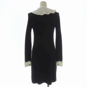 MADISONBLUE 21AW BI-COLOR ROUND COLLAR POLO KNIT DR 00 黒