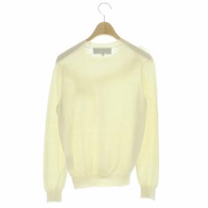 Tao AD2019 ニット セーター リボン クルーネック ウール プルオーバー 長袖 S アイボリー