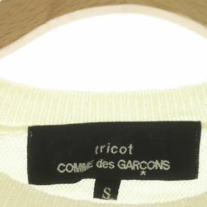 Tao AD2019 ニット セーター リボン クルーネック ウール プルオーバー 長袖 S アイボリー