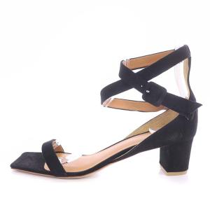 PIPPICHIC ユナイテッドアローズ別注 クロスストラップサンダル スクエアトゥ スエード 38 ブラック