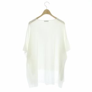ADORE 21SS ファインブライトニットプルオーバー カットソー 五分袖 38 白 ホワイト