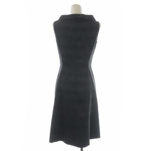 M'S GRACY ワンピース フレア 膝丈 ノースリーブ ローズ 38 ブラック