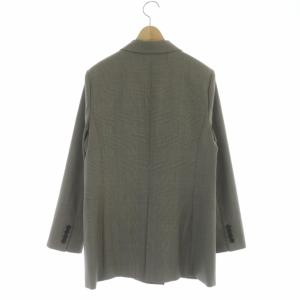 Diagram GRACE CONTINENTAL 21AW テーラードジャケット ダブル グレンチェック 6B 38 グレージュ 黒 緑 ブラック グリーン