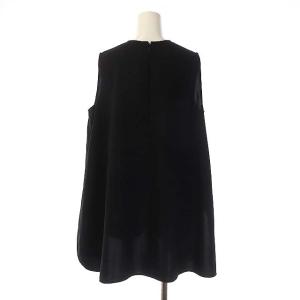 ENFOLD 20SS Comfortable Twill ポケットトップ ブラウス ノースリーブ フレア 38 ブラック