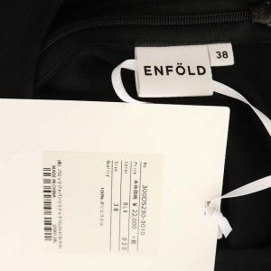 ENFOLD 20SS Comfortable Twill ポケットトップ ブラウス ノースリーブ フレア 38 ブラック