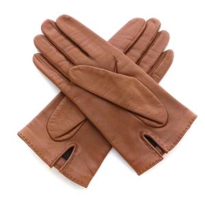 HERMES グローブ ソヤ ケリー金具 レザー 8 茶