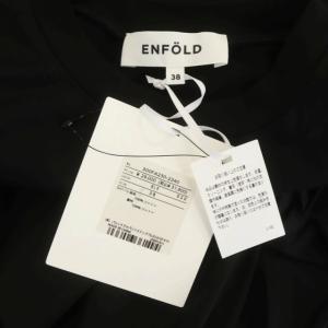 ENFOLD 22AW タイプライター レイヤーライクPULLOVER チュニック 七分袖 38 ブラック