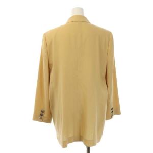 Leilian セットアップ ジャケット テーラード 背抜き ダブルボタン パンツ ジッパーフライ イエロー