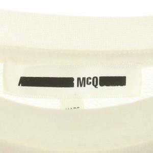 Alexander McQueen レースアップクルーネックスウェット トレーナー 長袖 裏パイル XS 白 ホワイト