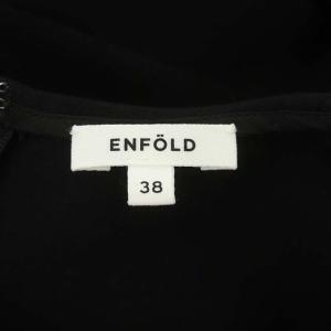ENFOLD アシンメトリーペプラムプルオーバートップス チュニック 長袖 38 ブラック