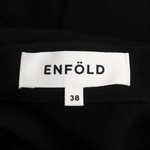 ENFOLD ダブルクロスシャツ 長袖 ワイド 38 ブラック