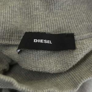 DIESEL ダメージスウェットトップス トレーナーカットソー 長袖 プルオーバー S ライトグレー