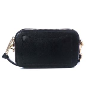 MARC JACOBS スナップショット ショルダーバッグ レザー バイカラー  ブラック  ブラウン M0012007
