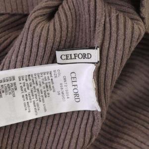 CELFORD 21AW スクエアニットプルオーバー セーター 長袖 36 モカ