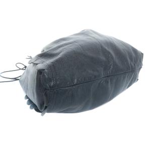 LUDLOW ワンショルダーバッグ ハンドバッグ レザー スカラップ 巾着バッグ ネイビー