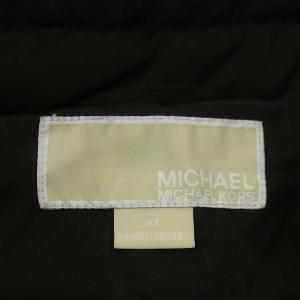 MICHAEL Michael Kors ダウンコート ジップアップ  スタンドカラー フード ファー付き MKワンポイント XS ブラック