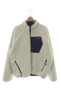 SHIPS 21AW ブルゾン フリース ビッグシルエット リバーシブル ボア ジップアップ S ネイビー ホワイト