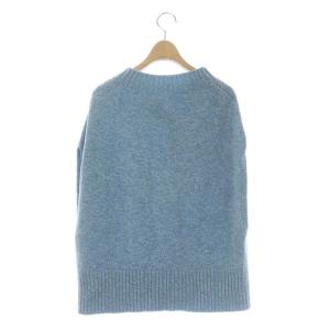 GALERIE VIE 20AW ニット セーター カシミヤ ノースリーブ プルオーバー 長袖 S ライトブルー