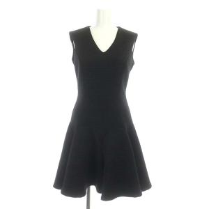 EPOCA 2点セット スキッパーワンピース 膝丈 ノースリーブ Vネック ボレロ クルーネック 38 ブラック