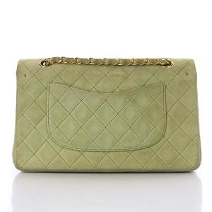 CHANEL マトラッセ ショルダーバッグ スエード ココマーク ダブルフラップ ゴールド金具 カーキ 2番台