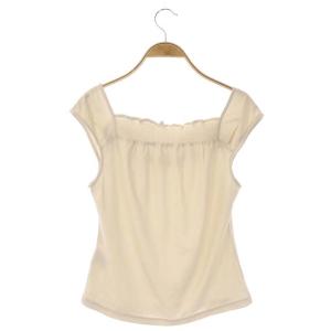 GRACE CONTINENTAL 21SS シャーリングカットノースリーブ トップス プルオーバー 36 ライトベージュ