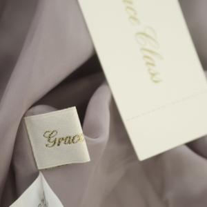Grace Class トリアセバイカラーワンピース ミドル丈 ノースリーブ 36 ピンク グレー