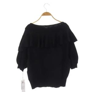 Diagram GRACE CONTINENTAL 21SS フリルショルダー カットソー ニットソー 五分袖 36 ブラック