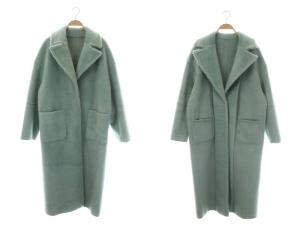 BLANKET LIKE FAKE MOUTON COAT チェスターコート アウター ロング リバーシブル スナップボタン
