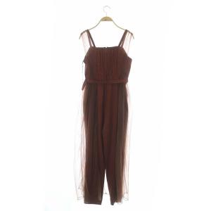 Ameri VINTAGE FLUTTER ROMPERS オールインワン サロペット テーパード ベルト付き M テラコッタ