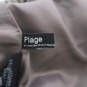 Plage 21AW GIRL チェック ワイドパンツ ウール ベージュ ブラック