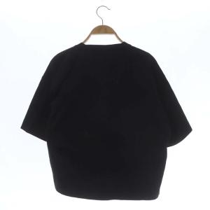 Acne Studios 7分袖ロゴカットソー Tシャツ クルーネック XXS 黒 ブラック