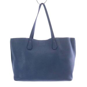TORY BURCH トートバッグ ショルダーバッグ ロゴ レザー ブルー