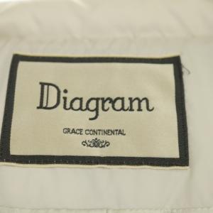 Diagram GRACE CONTINENTAL 袖ファー付き ダウンジャケット 中綿ジャケット アウター 36 アイボリー