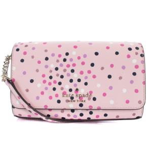 ショルダーバッグ ロゴ ドット ピンク