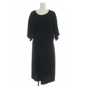 20SS DRAPE FRONT DRESS ワンピース リボン 38 ブラック