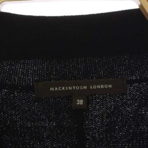 MACKINTOSH ニットジャケット カーディガン 長袖 テーラード 38 ブラック