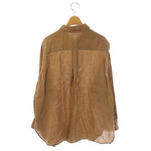 23区 vingt-trois 20SS LIBECO LINENシャツ 長袖 ステンカラー リネン 48 ベージュ