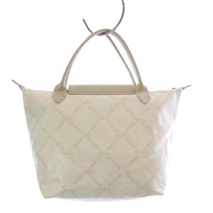Longchamp ル・プリアージュ トートバッグ ハンドバッグ 総柄 ナイロン ホワイト