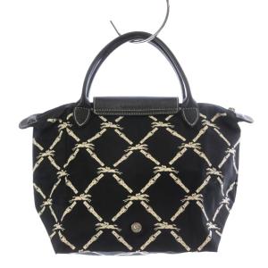 Longchamp ル・プリアージュ トートバッグ ハンドバッグ 総柄 ナイロン S ブラック