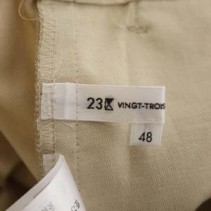 23区 vingt-trois 22SS 2WAY ストレッチツイル テーパードパンツ ストレッチ 48 ベージュ
