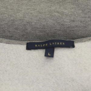 RALPH LAUREN 裏起毛スウェットワンピース ひざ丈 長袖 L グレー