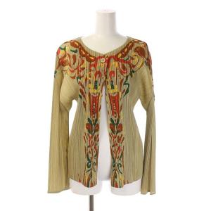 PLEATS PLEASE ISSEY MIYAKE セットアップ デザインプリントプリーツカーディガン スカート 4 2 マルチカラー