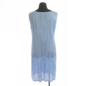 PLEATS PLEASE ISSEY MIYAKE イッセイミヤケ プリーツカットワーク ノースリーブワンピース ミニ 4 水色 ライトブルー