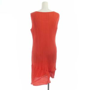 PLEATS PLEASE ISSEY MIYAKE イッセイミヤケ プリーツイレギュラーヘムワンピース 5 レッド