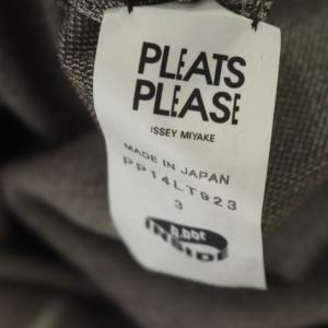 PLEATS PLEASE ISSEY MIYAKE イッセイミヤケ A-POC 馬 フラワー ジャガード ワンピース ミニ フレンチスリーブ 3 ダークブラウン