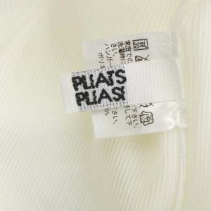 PLEATS PLEASE ISSEY MIYAKE イッセイミヤケ プリーツ 変形 ブラウス プルオーバー フレンチスリーブ 七分袖 03 白
