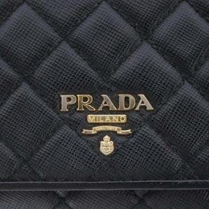 PRADA 長財布 キルティングフラップ ブラック