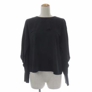 ADORE クリアストレッチブラウス ワイドパンツセットアップ 長袖 38 ネイビー